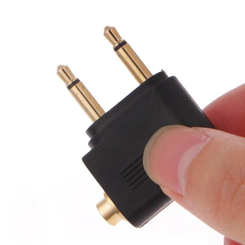 1pc Gold Nickel plated Air Pla - Earphone Splitter Jack ulasan dan harga