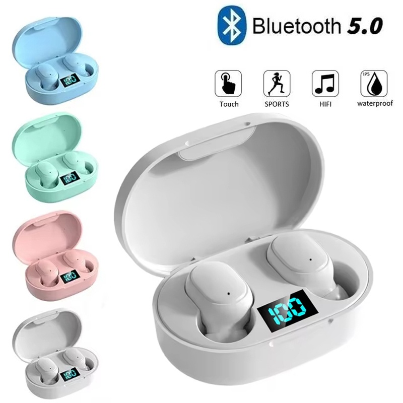 A6S TWS Earphone Wireless Blue - Bluetooth Headset On Ear ulasan dan harga